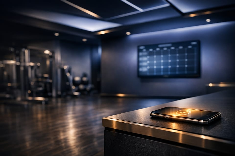 Gym class booking interface with automated reminders and waitlist tools