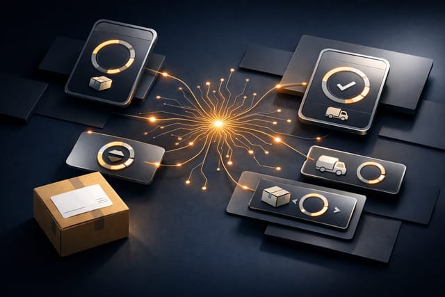 Abstract Silverstone AI blog hero graphic with glowing geometric shapes on a dark purple background, suggesting automated workflow and support triage.