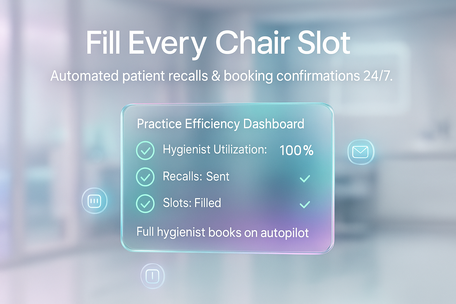 Dentist and patient discussing a scheduled recall and hygiene plan