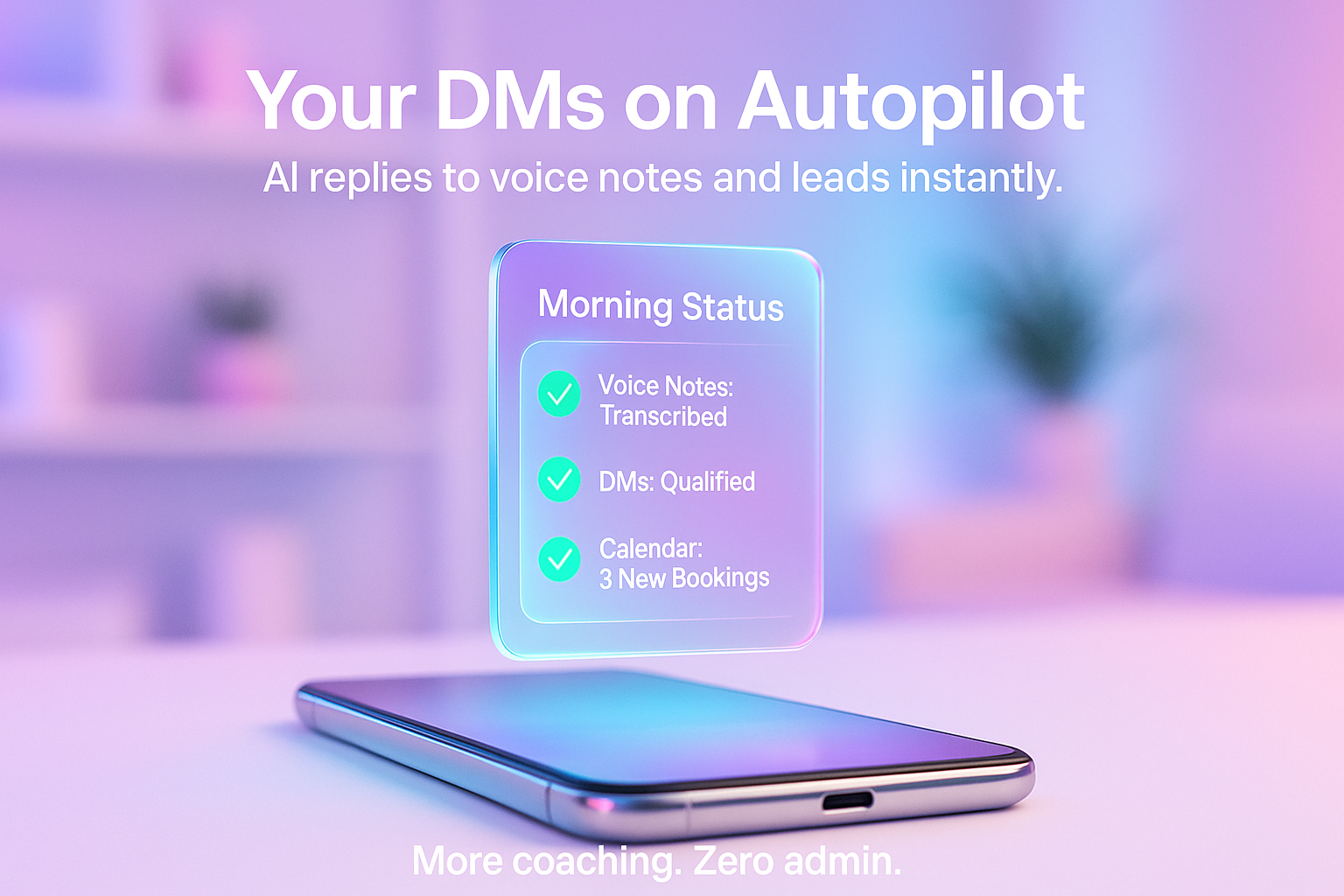 Online coach managing a busy inbox of DMs and enquiries