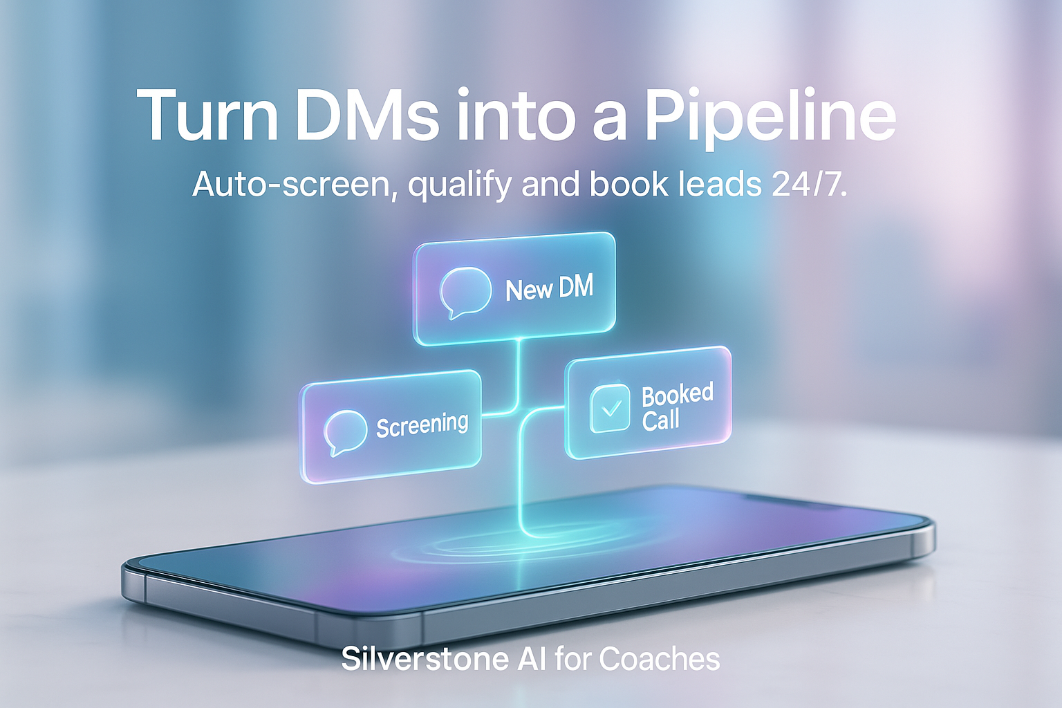 Creator reviewing qualified leads and booking links from their phone