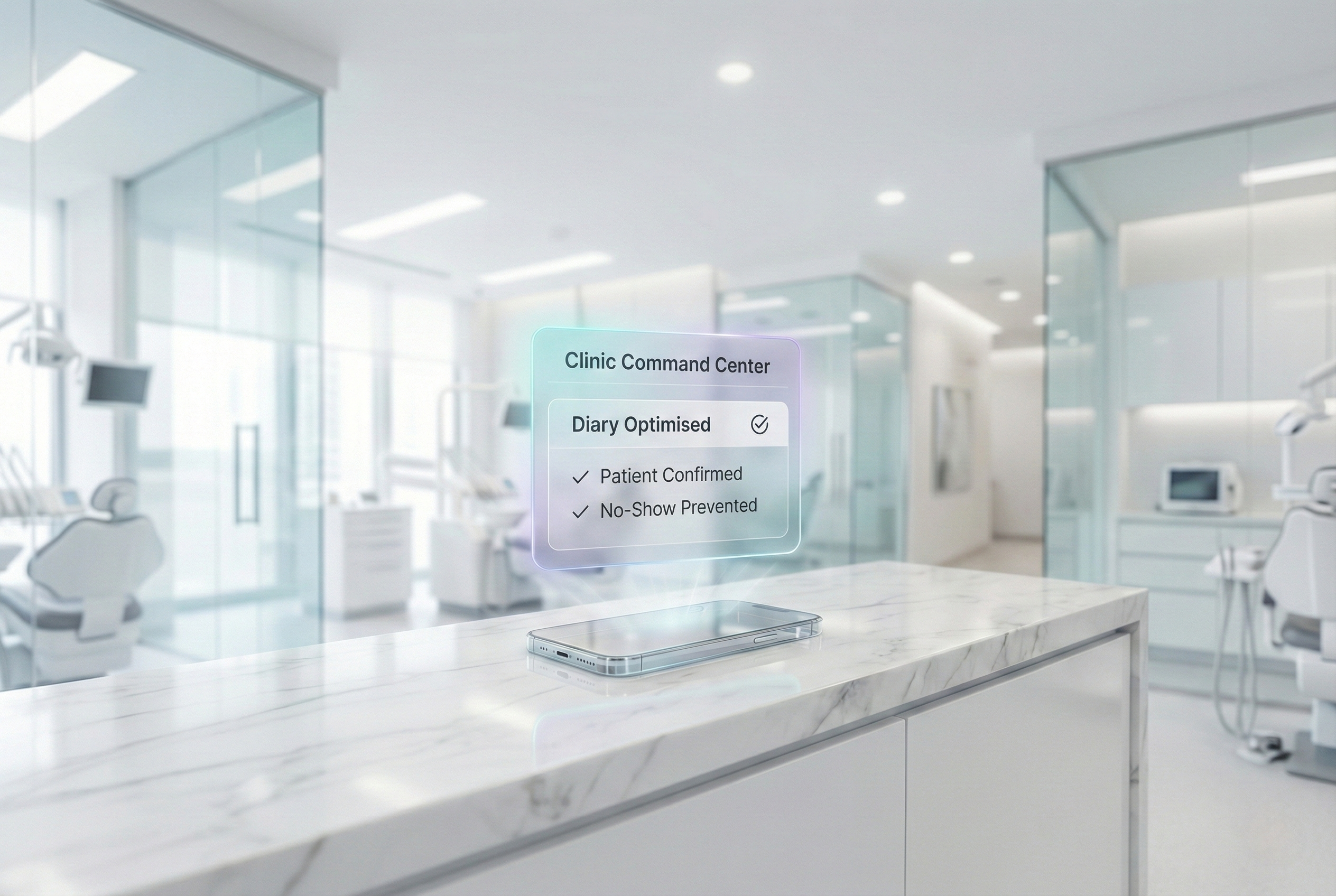 Clinician reviewing a patient's treatment plan with clear next steps