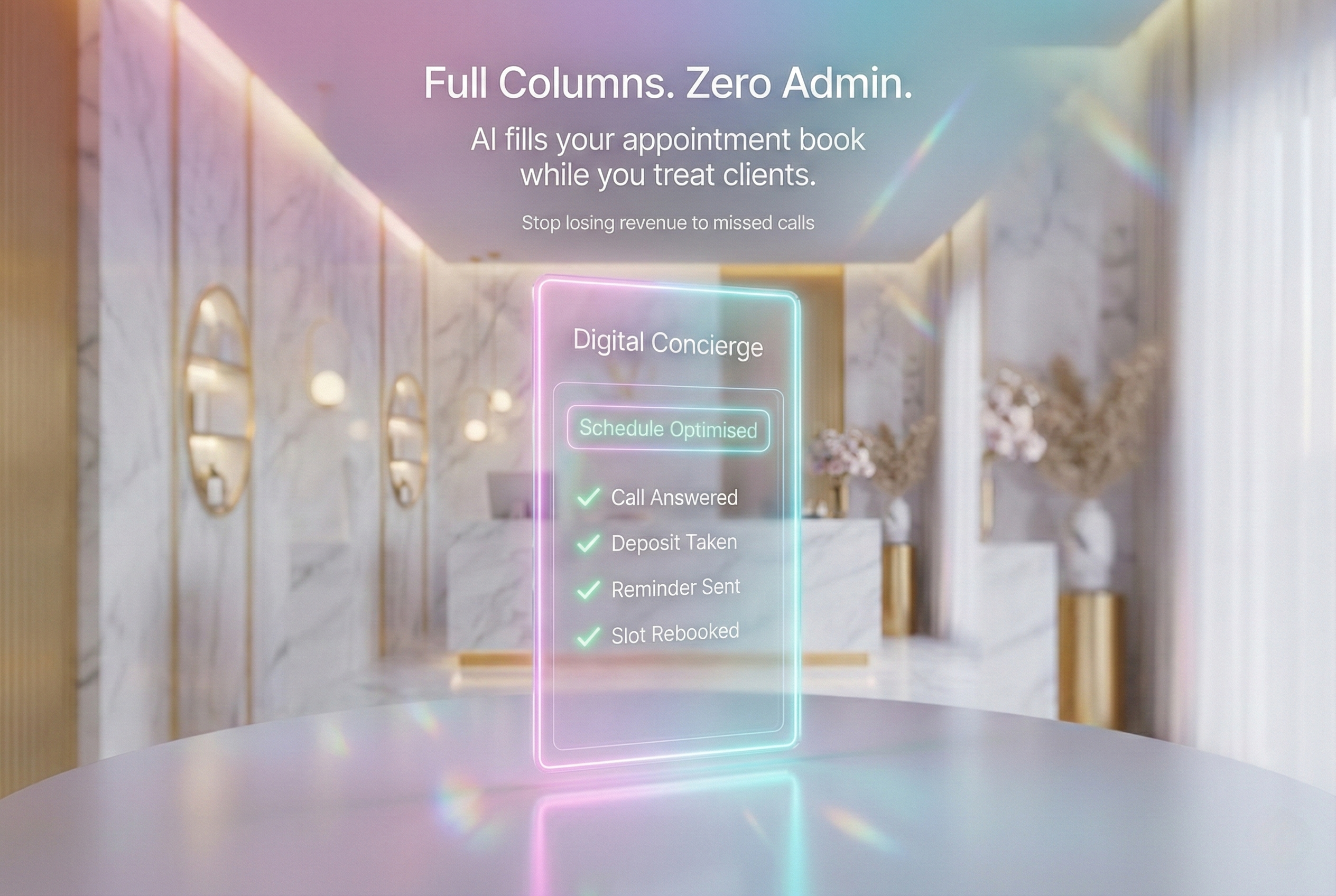 Busy salon team with phones ringing and a packed diary