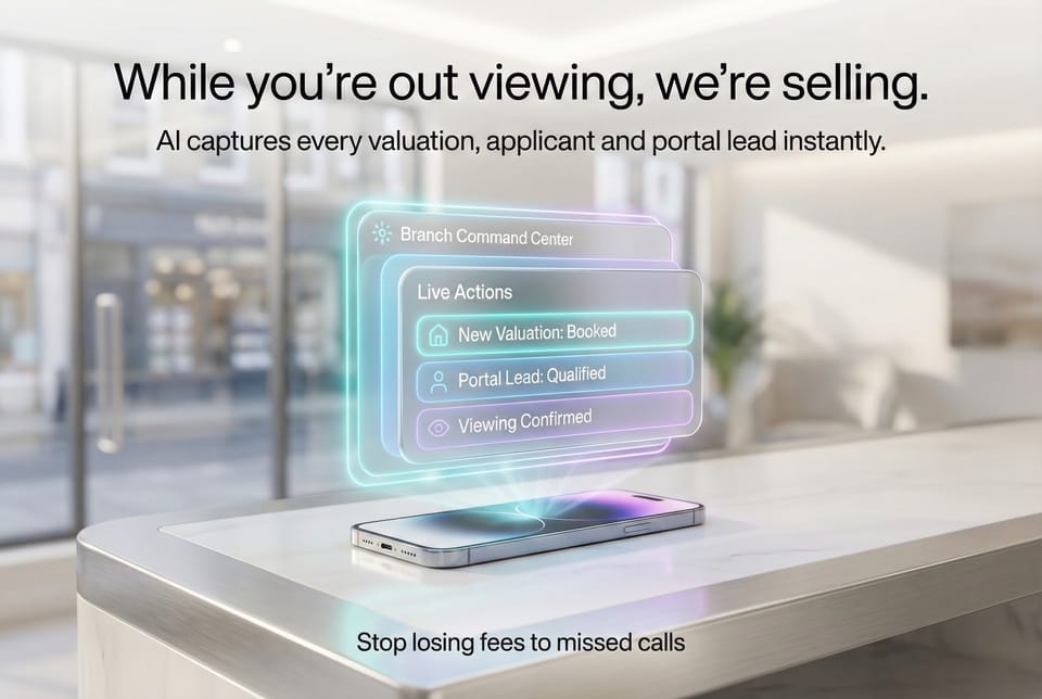 Busy estate agency team handling multiple enquiries