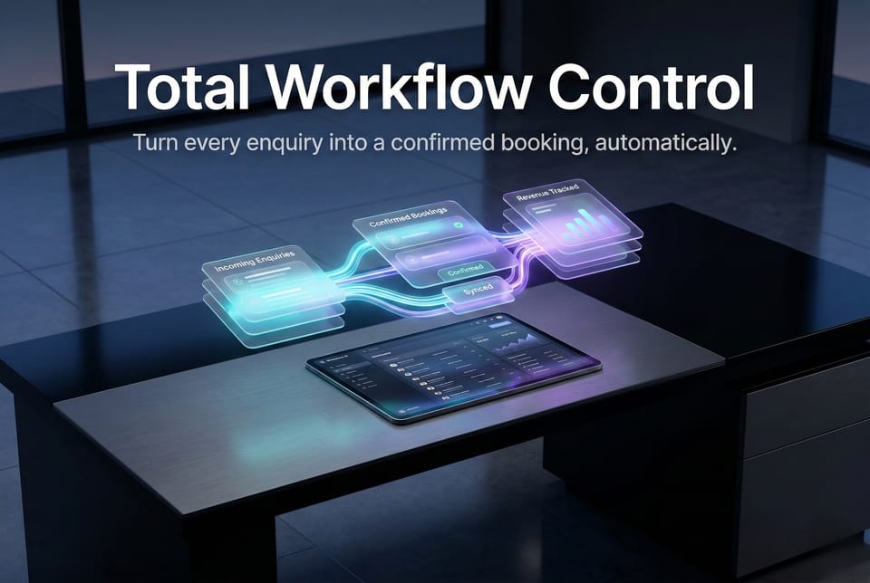 Team using automated workflows to manage bookings and enquiries