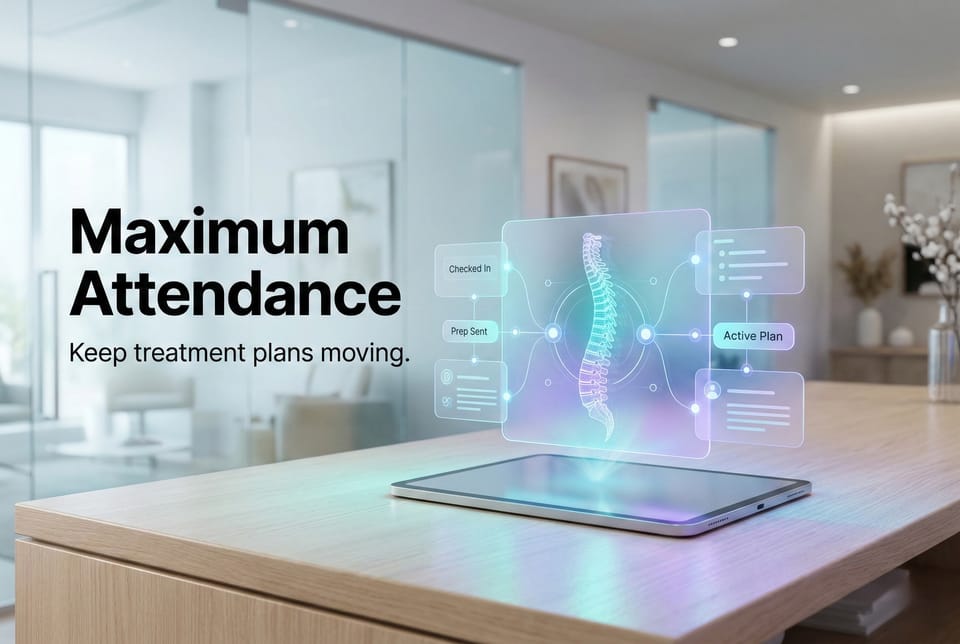 Clinician reviewing a patient's treatment plan with clear next steps